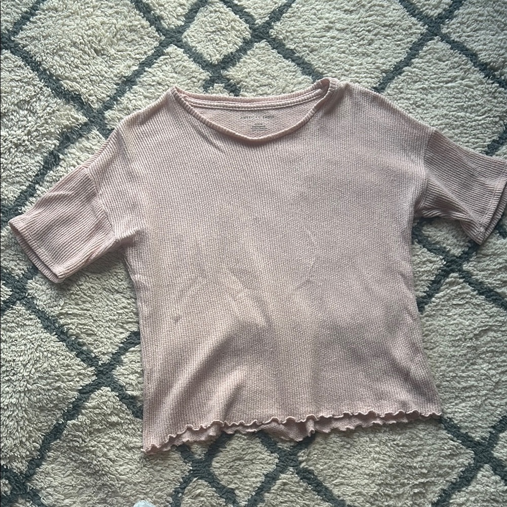 American Eagle Outfitters Pink Short Sleeve Tee